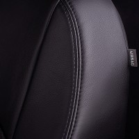 Авточехлы «Lord Auto Турин Экокожа» Mazda Vl-3 08.2012-12.2018 г.в., раздельная задняя спинка, с подлокотником (GJ седан, чёрный/чёрный)
