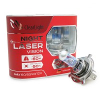 Лампы галогенные «ClearLight» H4 Night Laser Vision +200% (12V-60/55W)