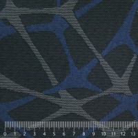 Жаккард «Паутинка» на поролоне (чёрно-синий, ширина 1,45 м., толщина 3 мм.) огневое триплирование