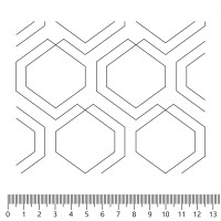 Экокожа стёганая «intipi» Sixangle (чёрный/серый, ширина 1.35 м, толщина 5.85 мм) перфорация