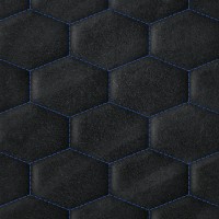 Замша искусственная стёганая «intipi» Ballstep (чёрный/синий, ширина 1.35 м, толщина 5.9 мм)