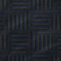 Замша искусственная стёганая «intipi» Maze (чёрный/синий, ширина 1.35 м, толщина 5.9 мм)