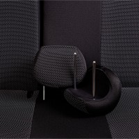 Авточехлы «Lord Auto Дублин Жаккард» Nissan Terrano lll с 01.2017 г.в., раздельная задняя спинка (D10, чёрный/ёж белый)