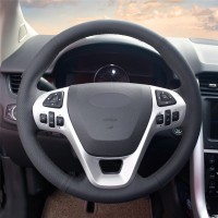 Оплетка на руль из «Premium» экокожи Ford Explorer 2011-2019 г.в. (черная)