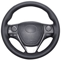Оплетка на руль из «Premium» экокожи Toyota Corolla 2012-2019 г.в. (для руля без штатной кожи, черная)
